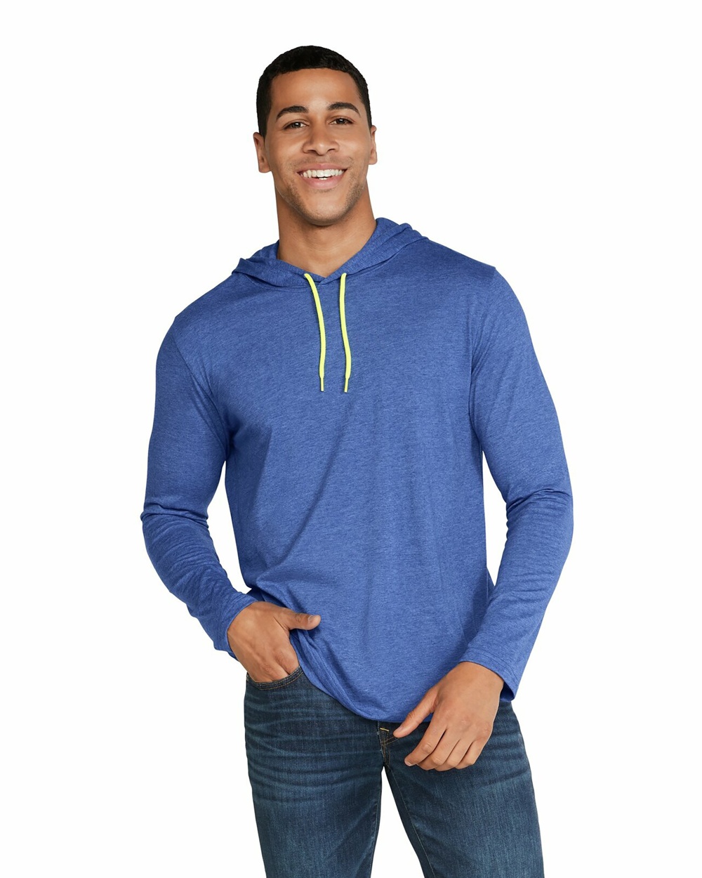 Softstyle® Adult Lightweight Long Sleeve Hooded Tee