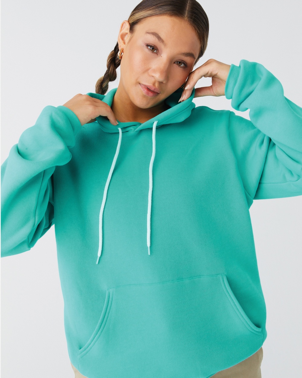 Malibu Fleece Sweatshirt for Women in Light Grey