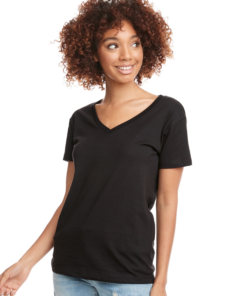 NL046 - Women's Cotton V-Neck T-Shirt - One Stop