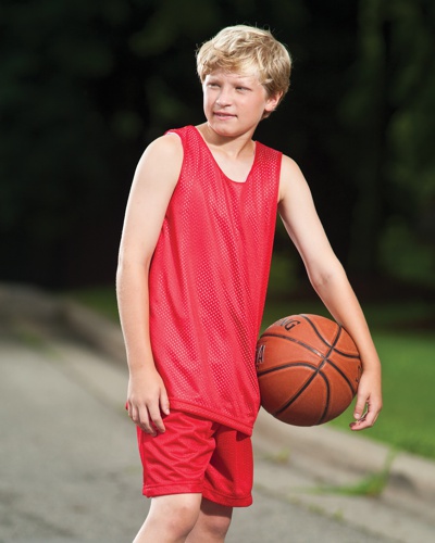 A4® Youth 6" Lined Tricot Mesh Short