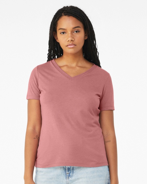BELLA+CANVAS® 6415 Women's Relaxed Triblend Short Sleeve V-Neck Tee