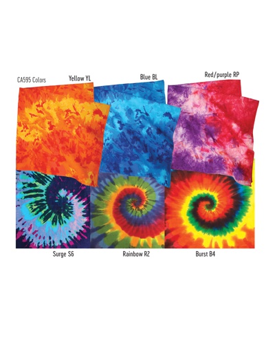 Nightshade 3 Pack of Coordinating Tie Dye Bandannas dharma Cotton Bandanna  22x22 one of a Kind 