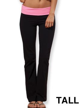 Enza® 165T79 Ladies Fold Over Yoga Pant - Tall