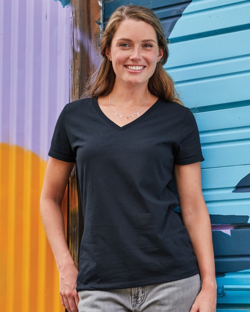 Fruit Of The Loom® HD Cotton™ Ladies' V-Neck T-Shirt