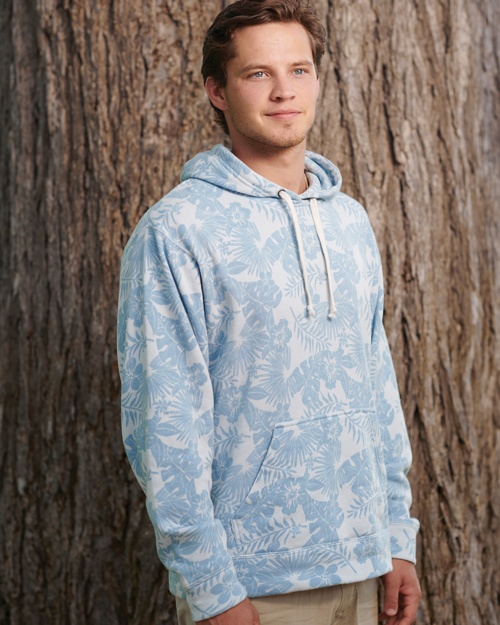 J.America® 8871 Tri-Blend Pullover Fleece Hood