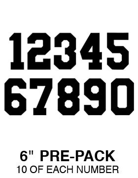 One Stop Supplies FBPPK6 6" Full Block Prepack 0-9 Blck