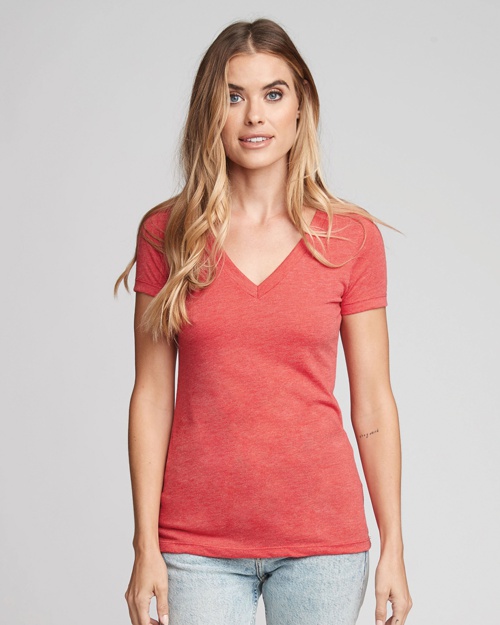Next Level Apparel® 6740 Women's Tri-Blend Deep V-Neck T-Shirt