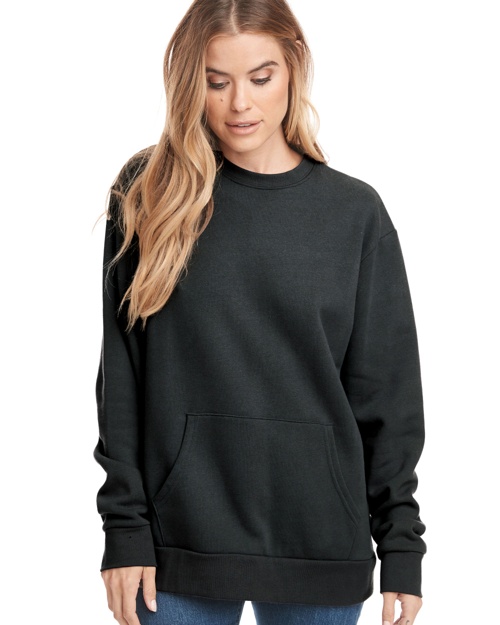 Next Level Apparel® 9001 Unisex Santa Barbara Pocket Sweatshirt