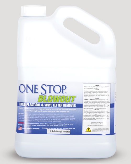 One Stop OS617 BLOWOUT - Vinyl Letter & Cured Plastisol Remover