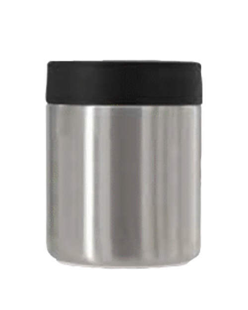 One Stop 238062 Stainless Steel 350ml Double Wall Can Cooler - Black/Silver