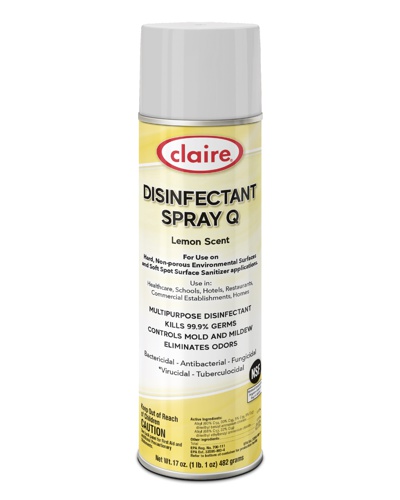 Sprayway CL1002 Claire Disinfectant Spray Q Lemon Scent