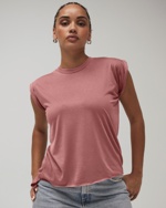 BELLA+CANVAS® Women's Flowy Muscle Tee with Rolled Cuff