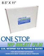 One Stop WP Inkjet Film (waterproof) 8.5 x 11