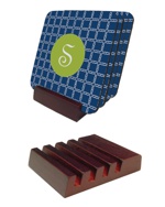 Unisub® Slotted Mahogany Coaster Holder