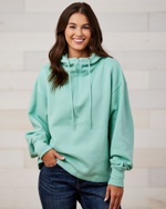 Enza 37379 - Ladies Varsity Double Hood Sweatshirt $22.42