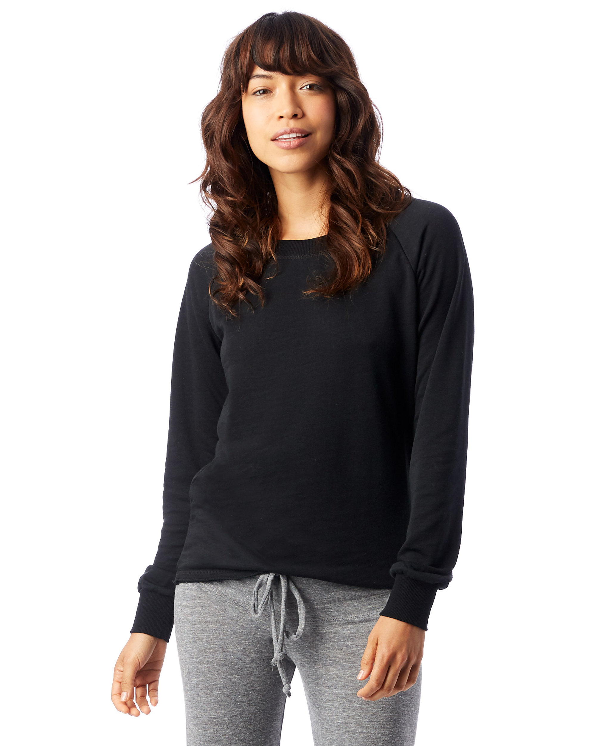 AV095 - Women's Lazy Day Burnout French Terry Pullover Sweatshirt - One ...