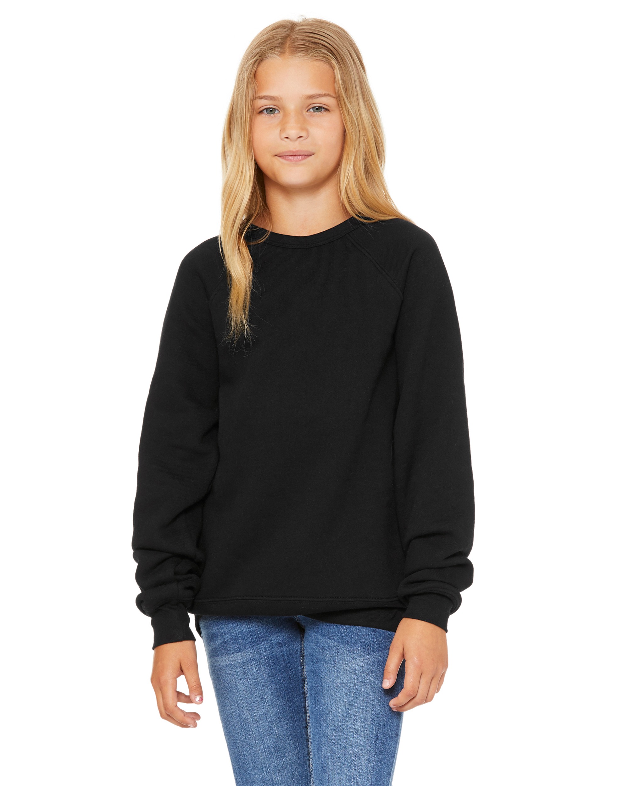 BELLA+CANVAS® 3901Y Youth Sponge Fleece Raglan Sweatshirt