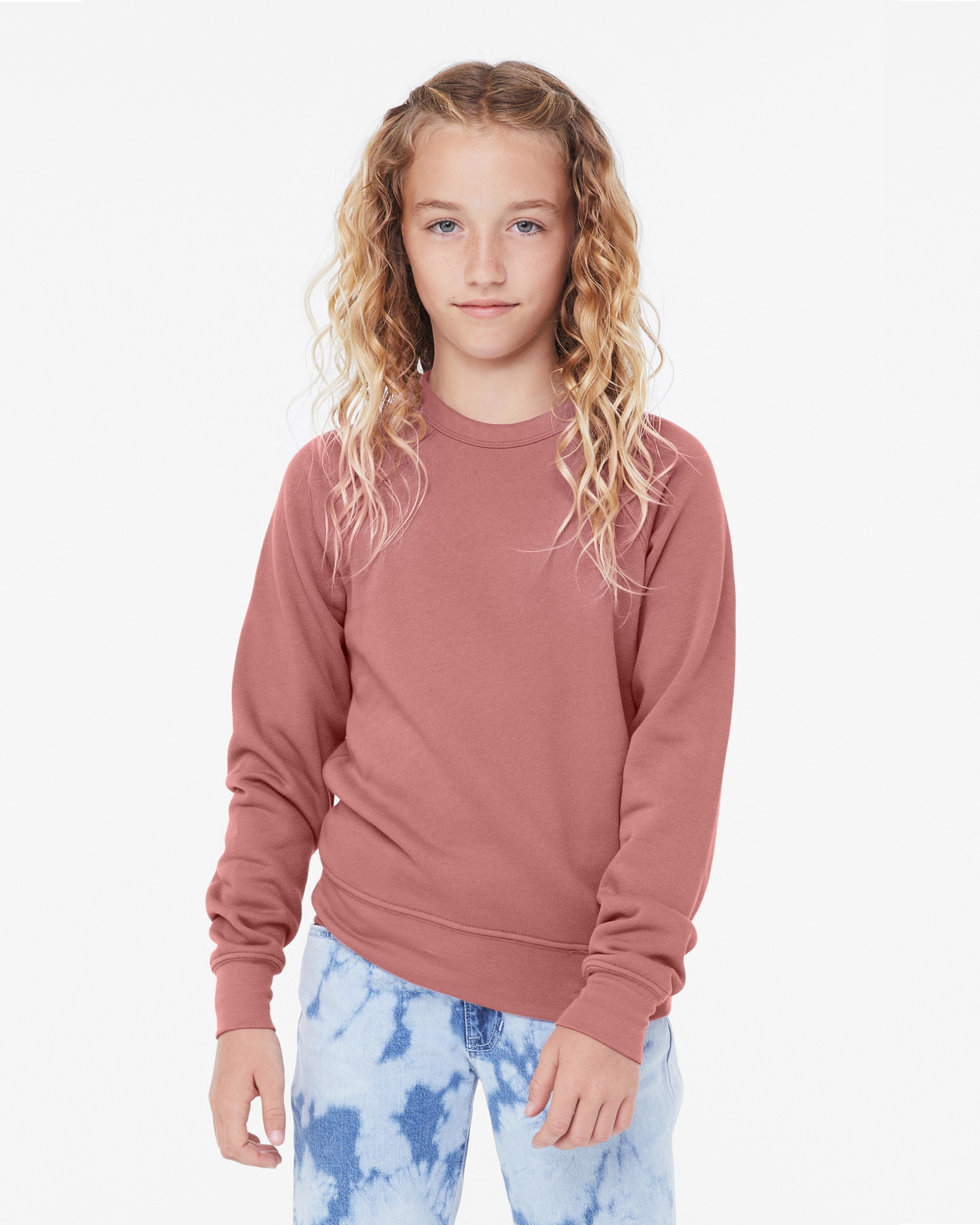 BELLA+CANVAS® 3901Y Youth Sponge Fleece Raglan Sweatshirt