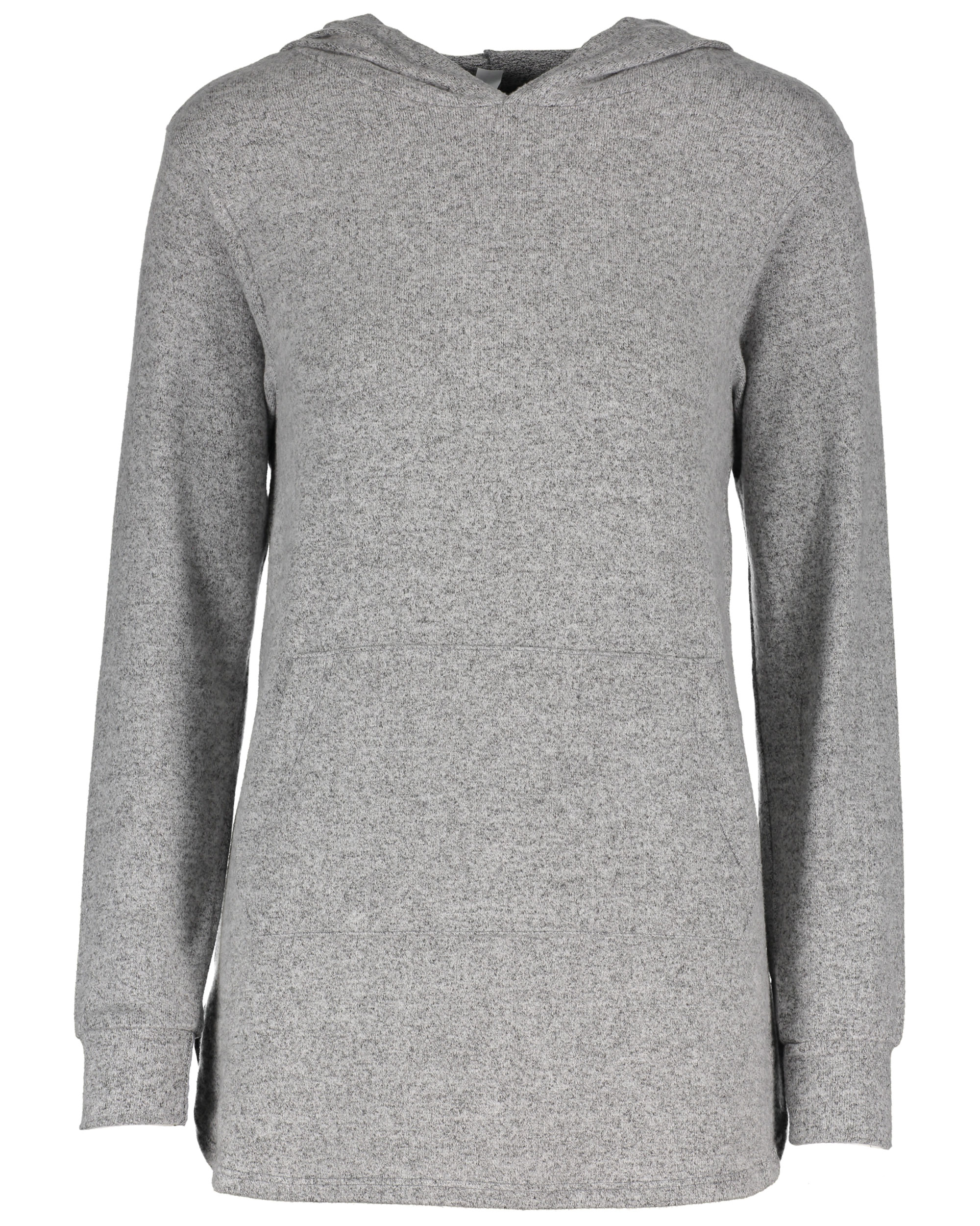 Enza® 02679 Ladies Hacci Pullover Hood with Pocket, shown in Heather Grey