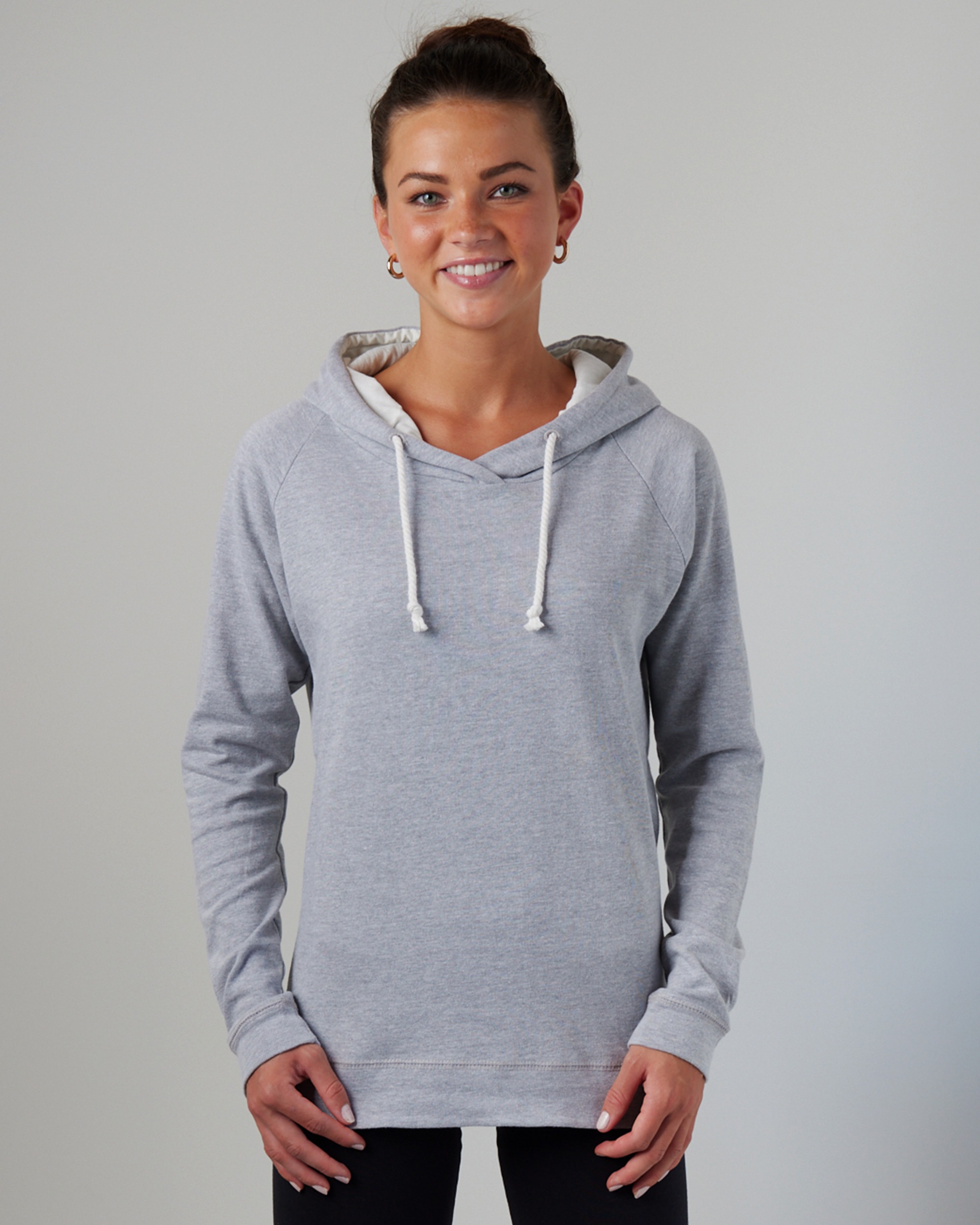 Enza® 32379 Ladies Lightweight Pullover Hood, shown in Athletic Heather