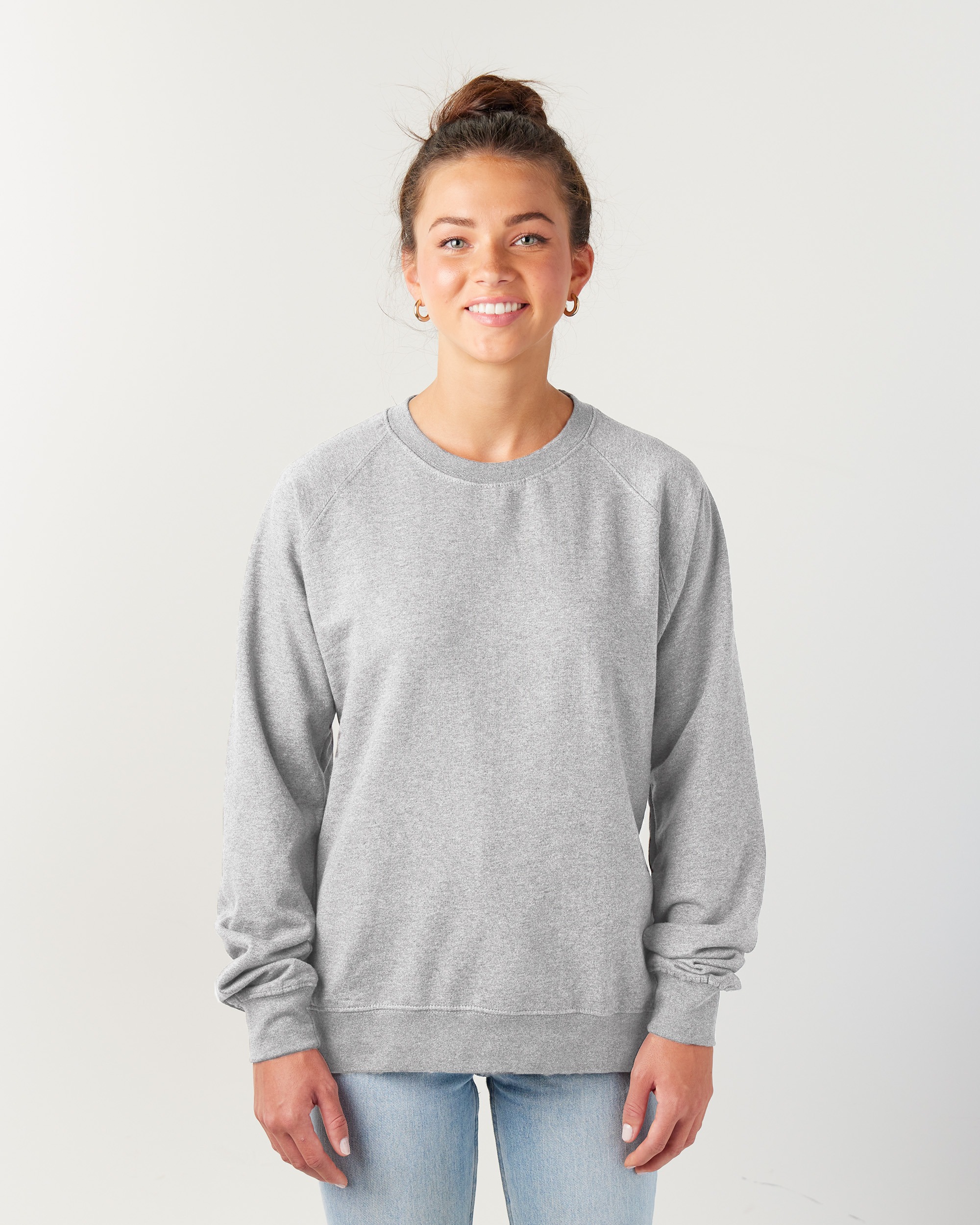 Enza® 32579 Ladies PFC Pullover Crew, shown in Athletic Heather