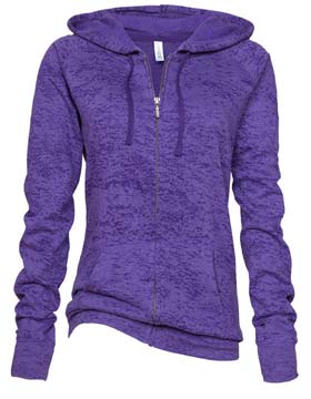 Enza® 36879 Ladies Burnout Fleece Full Zip Hood