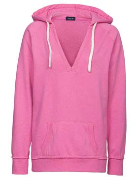 Enza® 39379 Ladies Fleece Deep V Pullover Hood