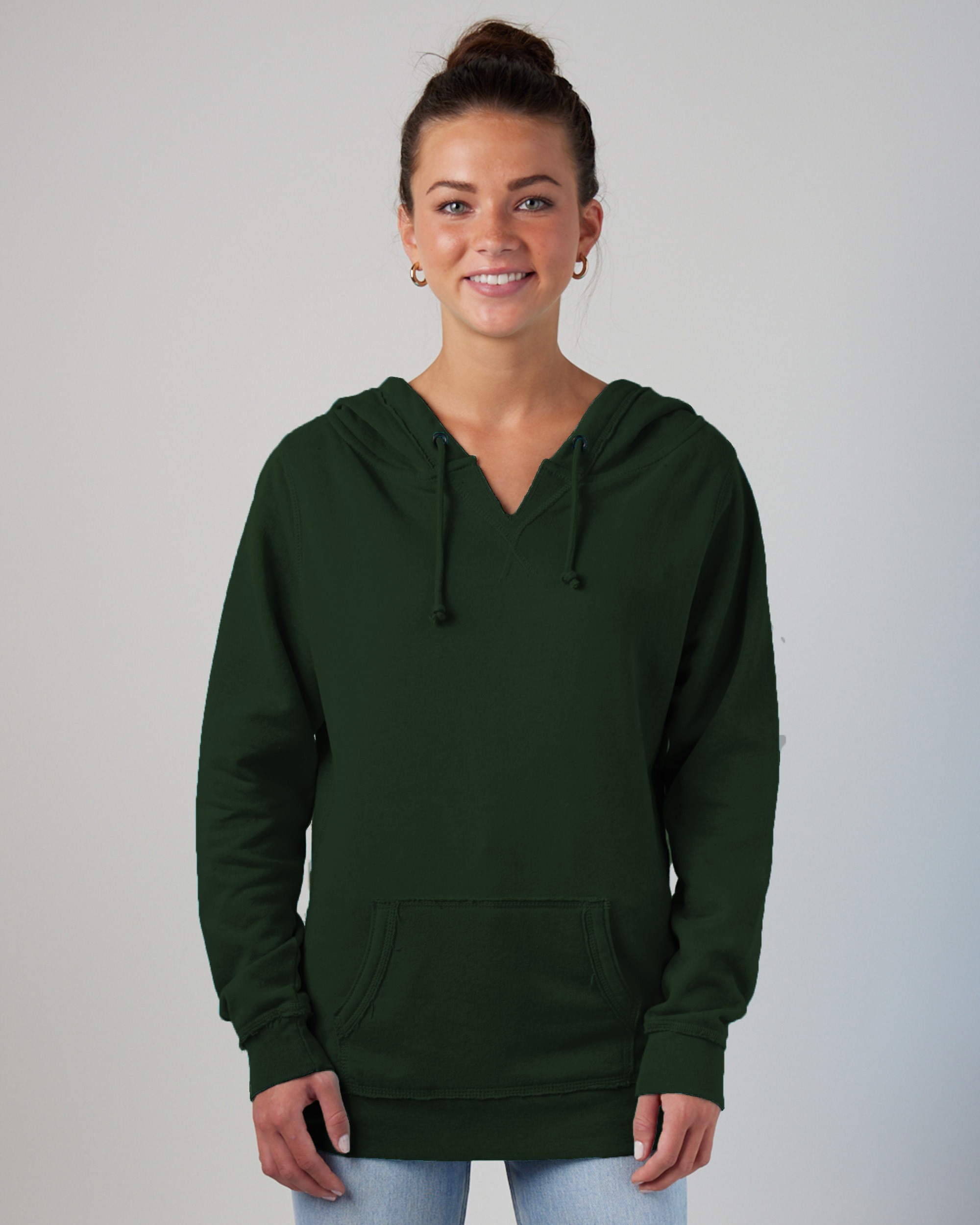 Enza® 39579 Ladies V-Notch Fleece Pullover Hood