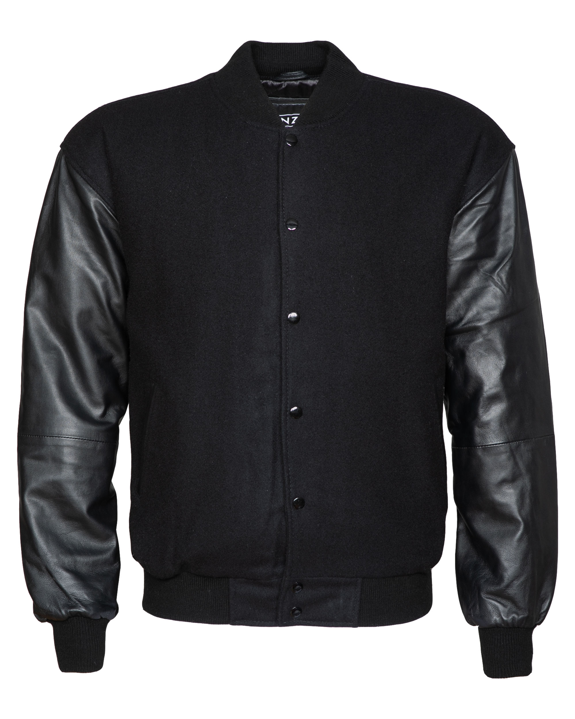 Enza® 48079 Wool Varsity Jacket with Leather Sleeves