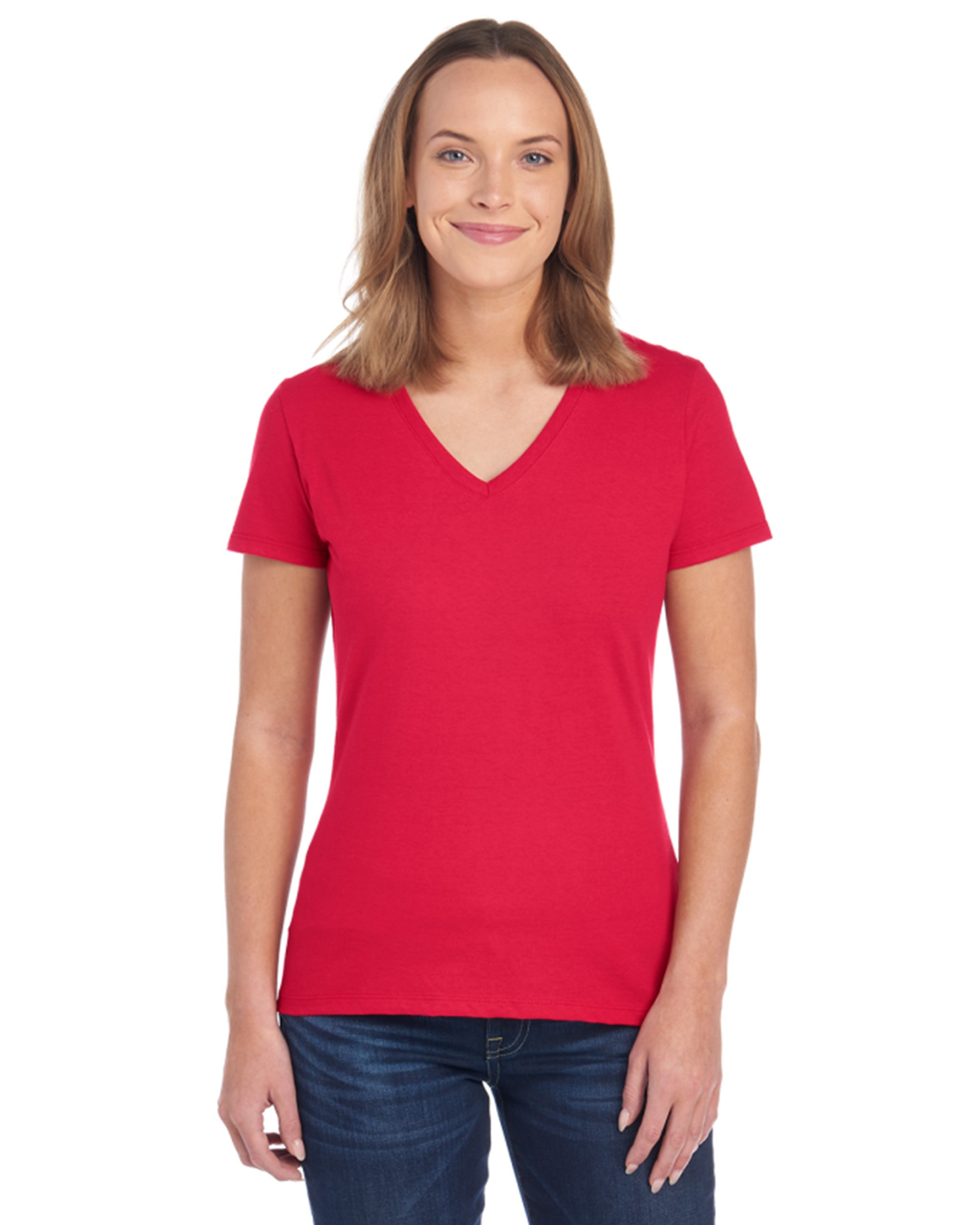Fruit Of The Loom® L39VR HD Cotton™ Ladies' V-Neck T-Shirt