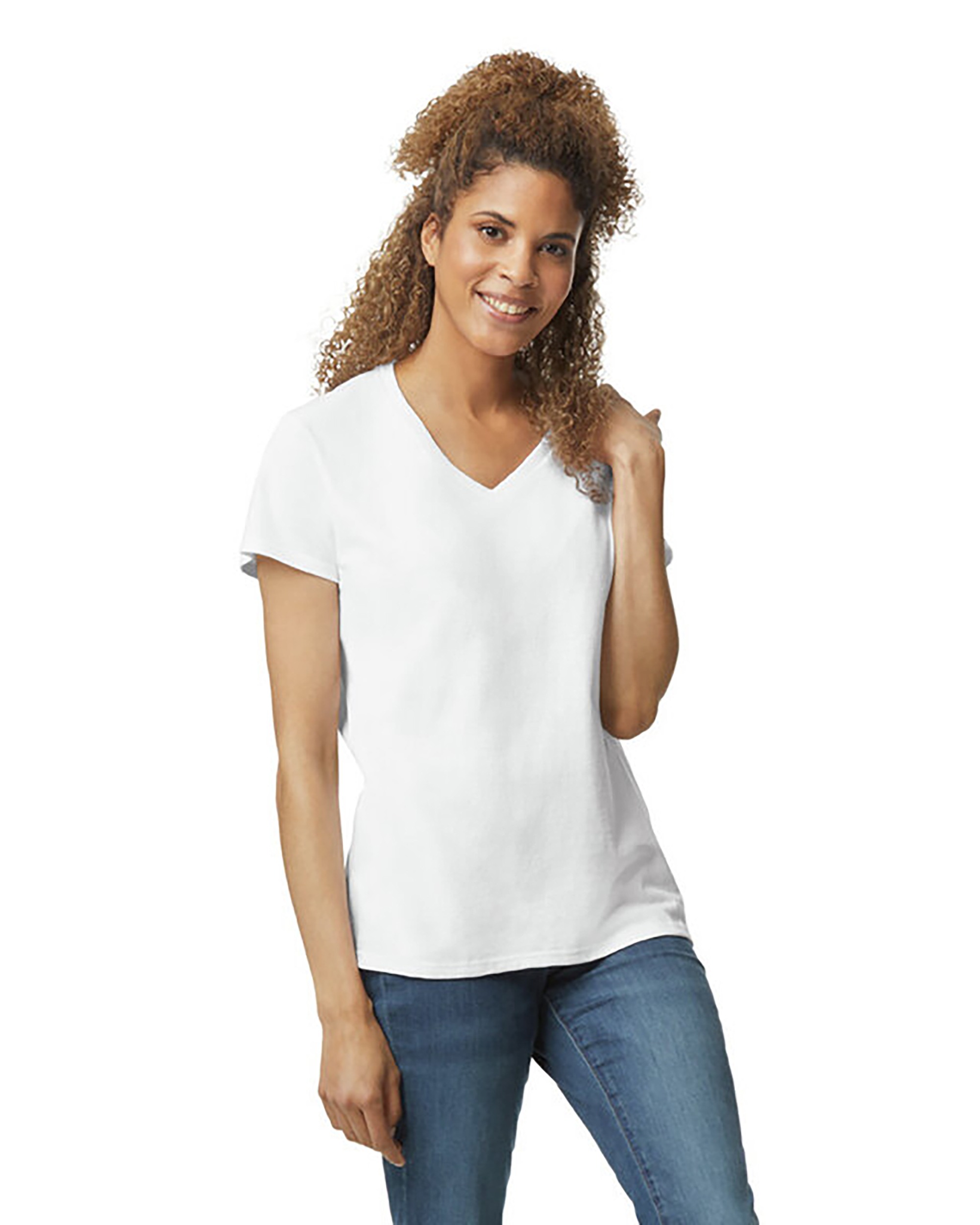 Gildan® 5V00L Heavy Cotton™ Women's V-Neck T-Shirt