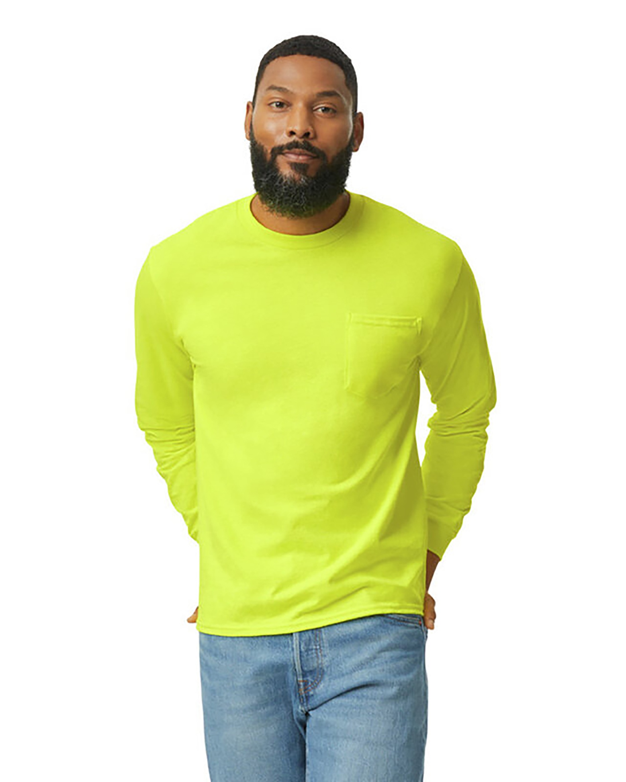 Gildan® 2410 Ultra Cotton® Adult Long Sleeve T-Shirt with Pocket