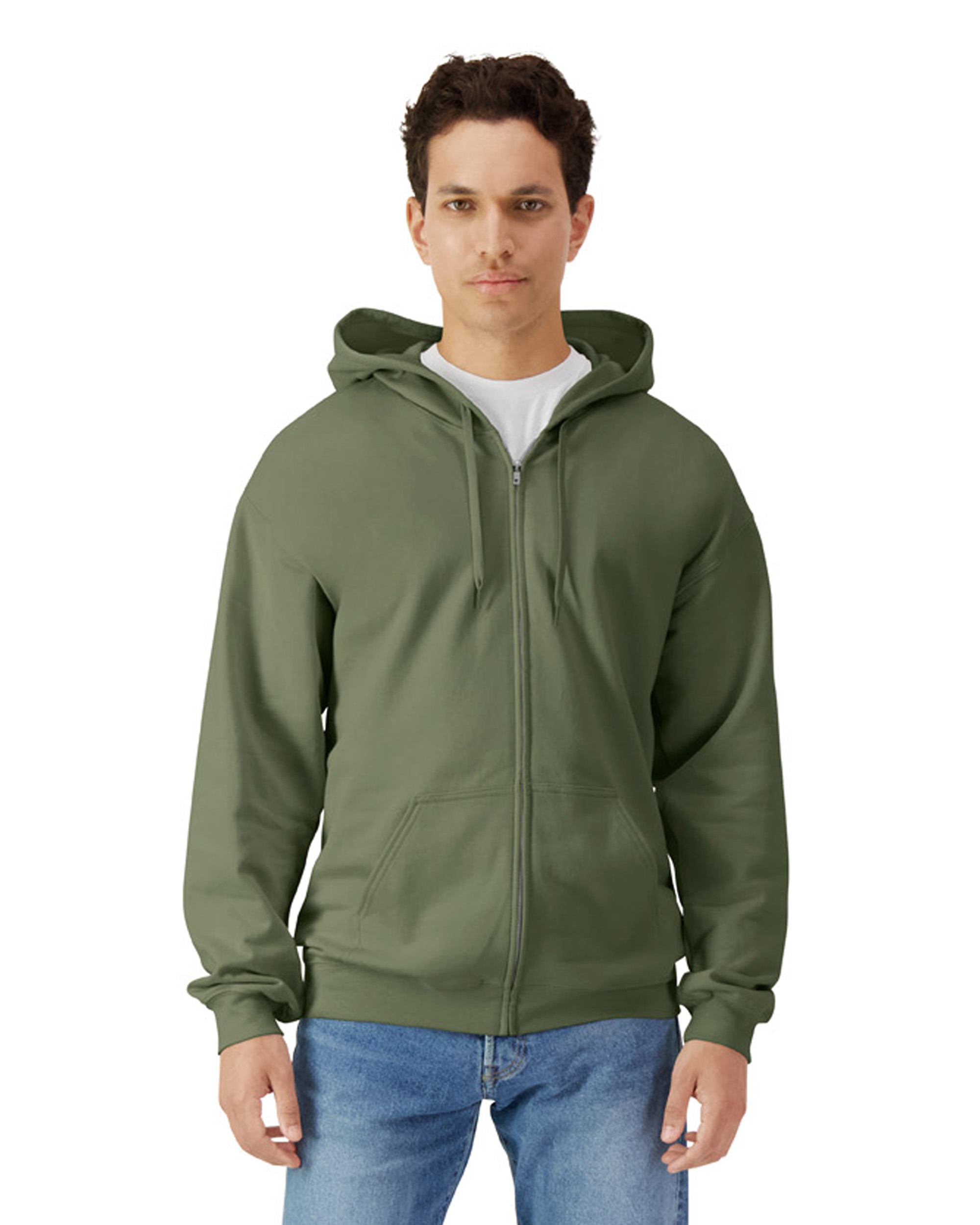 Gildan® SF600 Softstyle Midweight Fleece Adult Full Zip Hooded Sweatshirt