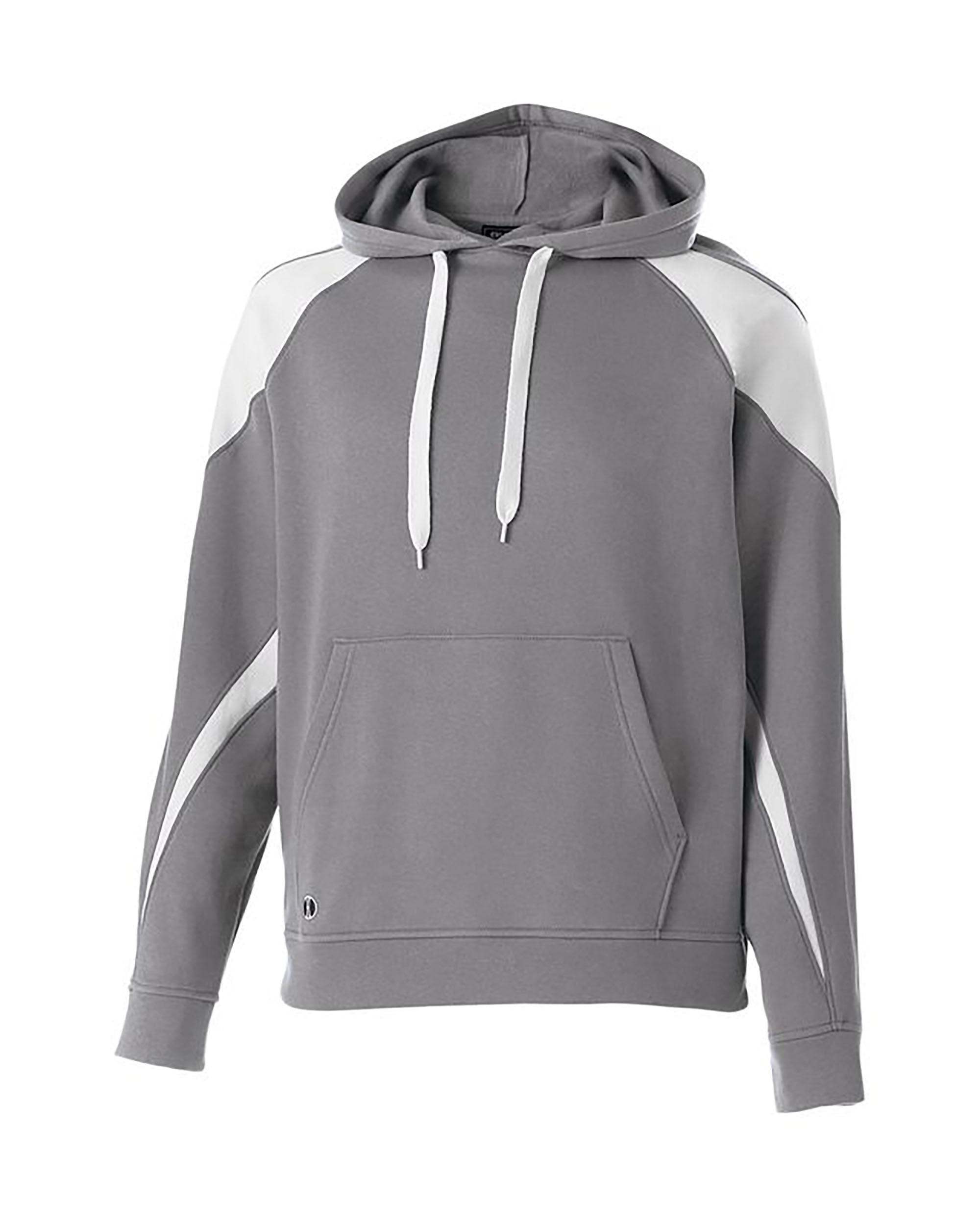 Holloway 229546 Prospect Hoodie, shown in Charcoal Heather/White