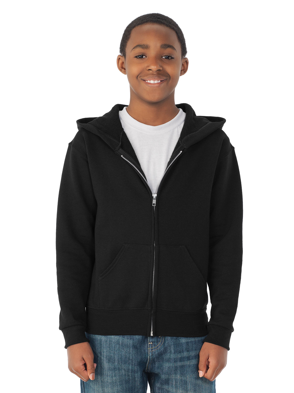 JERZEES® 993BR NuBlend® Youth Full-Zip Hooded Sweatshirt