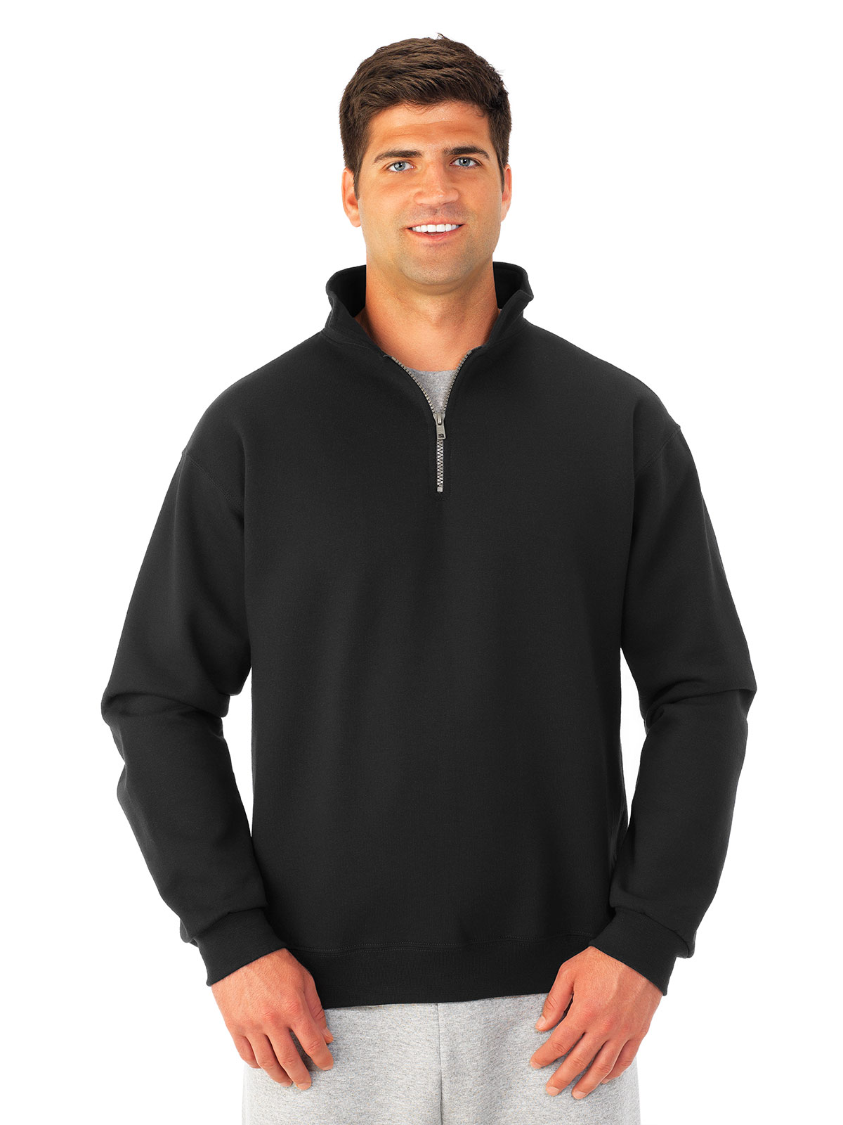 JERZEES® 4528MR Super Sweats® NuBlend® Unisex Quarter-Zip Cadet Collar Sweatshirt