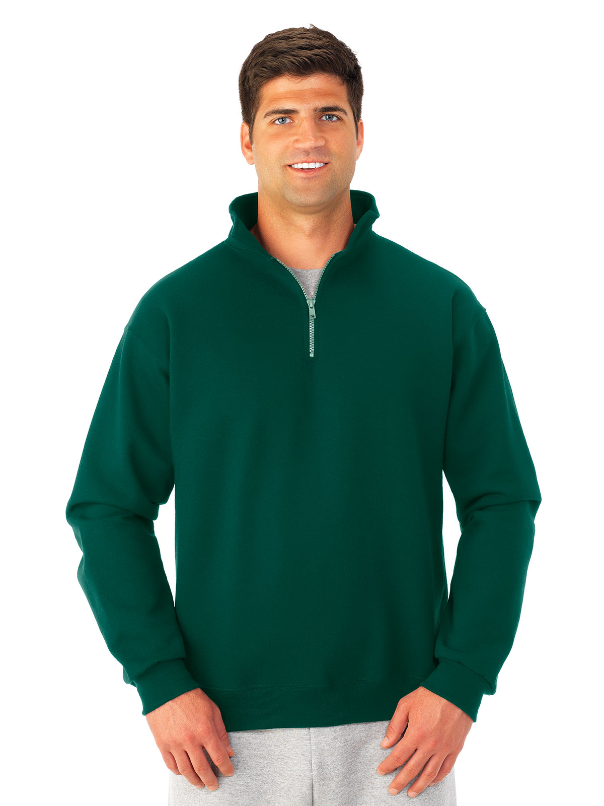 JERZEES® 4528MR Super Sweats® NuBlend® Unisex Quarter-Zip Cadet Collar Sweatshirt