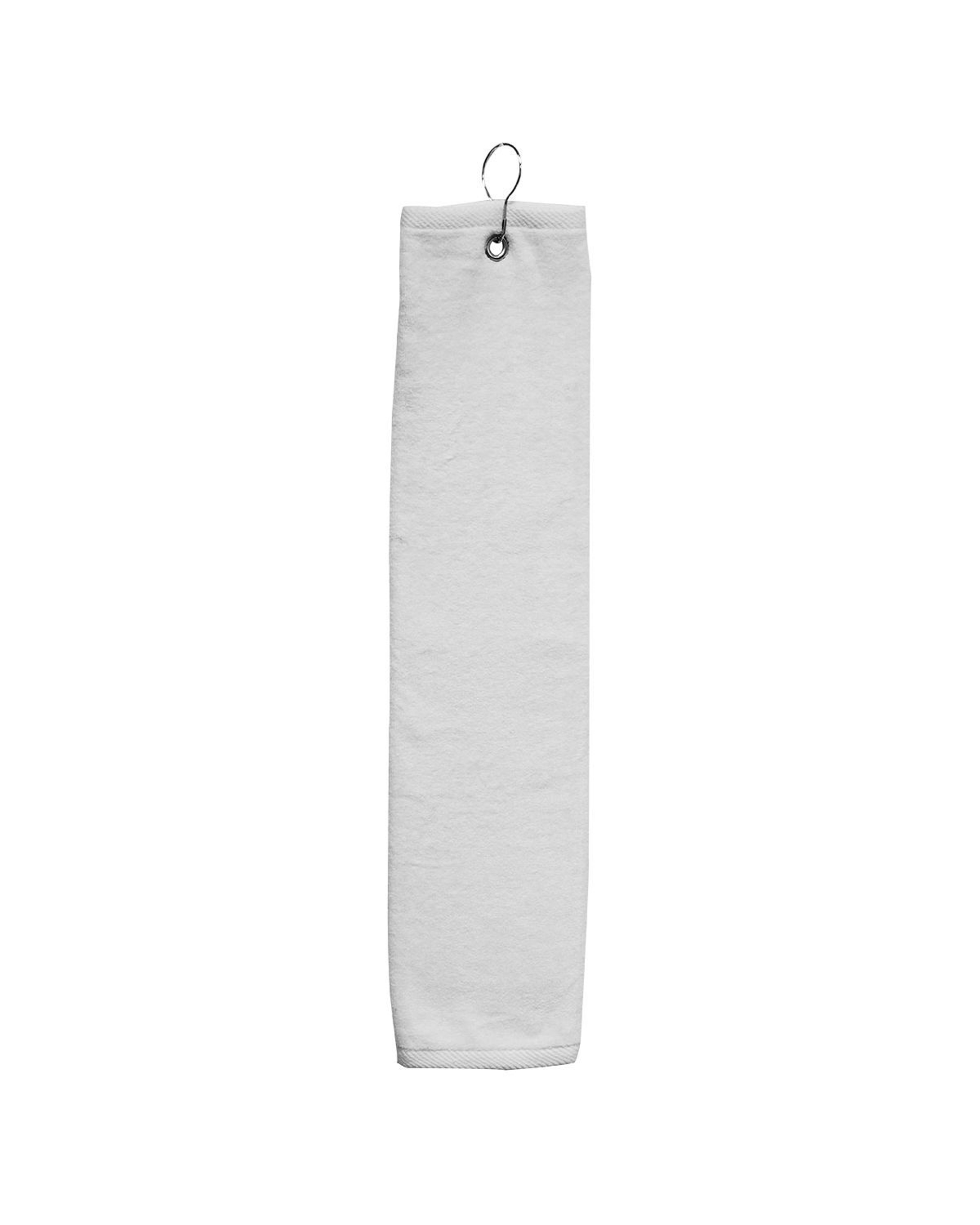 Carmel Towels C162523TGH Trifold Golf Towel with Grommet and Hook
