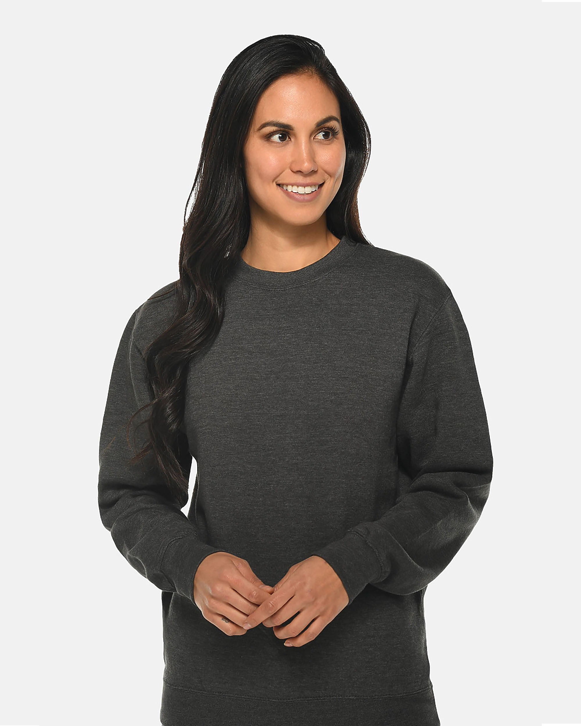 Lane Seven® LS14004 Premium Crewneck Sweatshirt, shown in Charcoal Heather