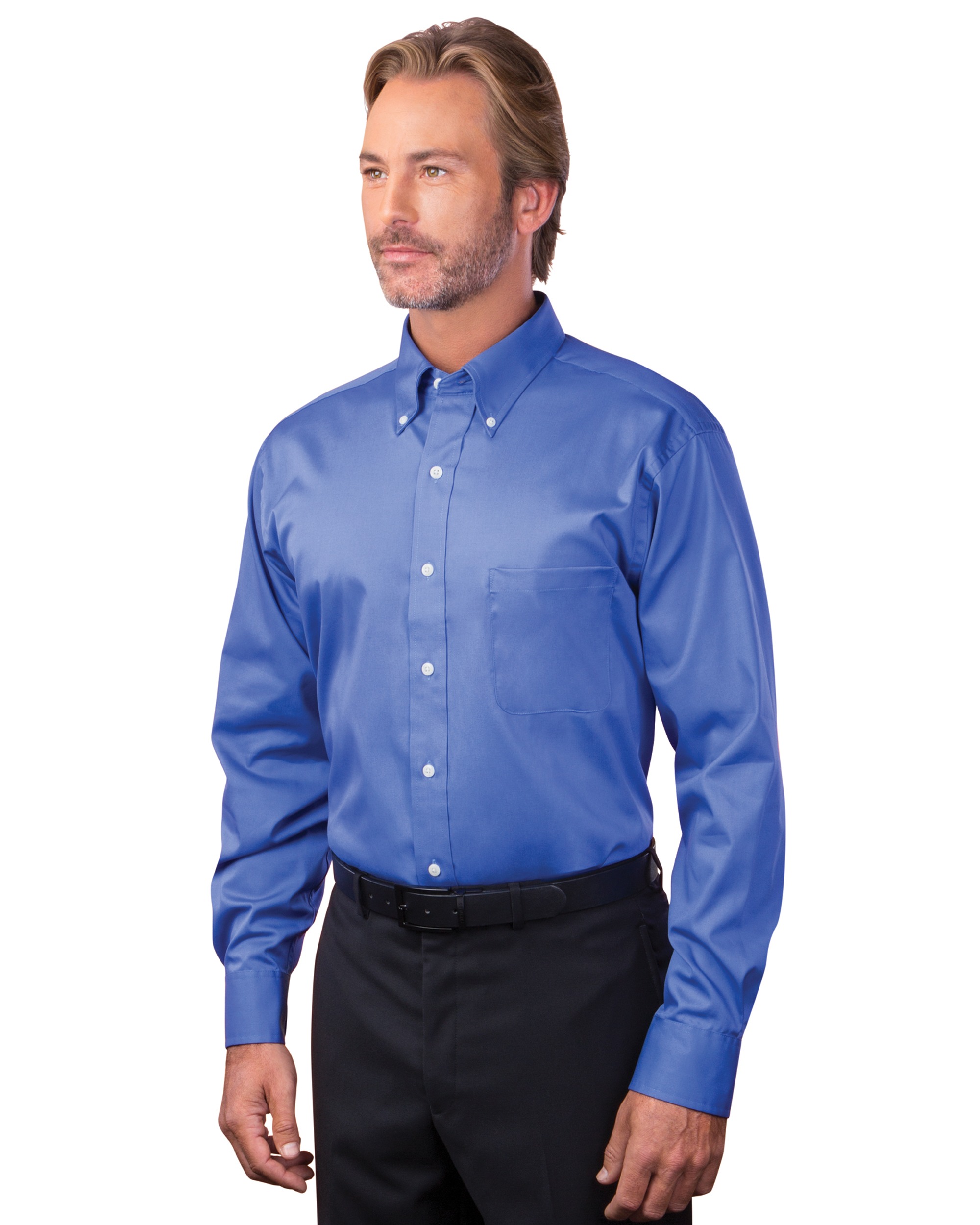 VH479 - Pinpoint Oxford Long Sleeve Shirt - One Stop
